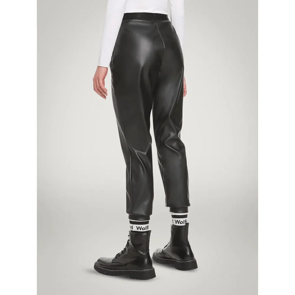 NWT Wolford Vegan Leather Trouser Pants Black XS